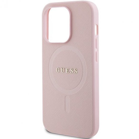 Guess GUHMP13LPSAHMCP iPhone 13 Pro / 13 6,1 roz/roz hard Husă Saffiano MagSafe"