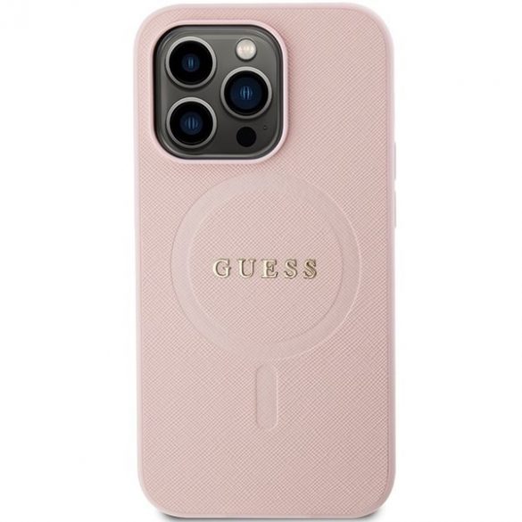 Guess GUHMP14LPSAHMCP iPhone 14 Pro 6,1 rożowy/roz hardcase Saffiano MagSafe"