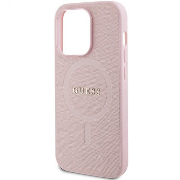 Guess GUHMP14LPSAHMCP iPhone 14 Pro 6,1 rożowy/roz hardcase Saffiano MagSafe"