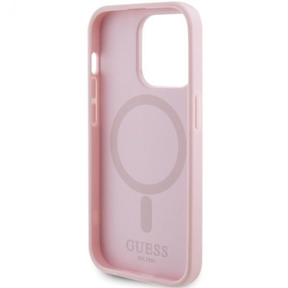 Guess GUHMP14LPSAHMCP iPhone 14 Pro 6,1 rożowy/roz hardcase Saffiano MagSafe"