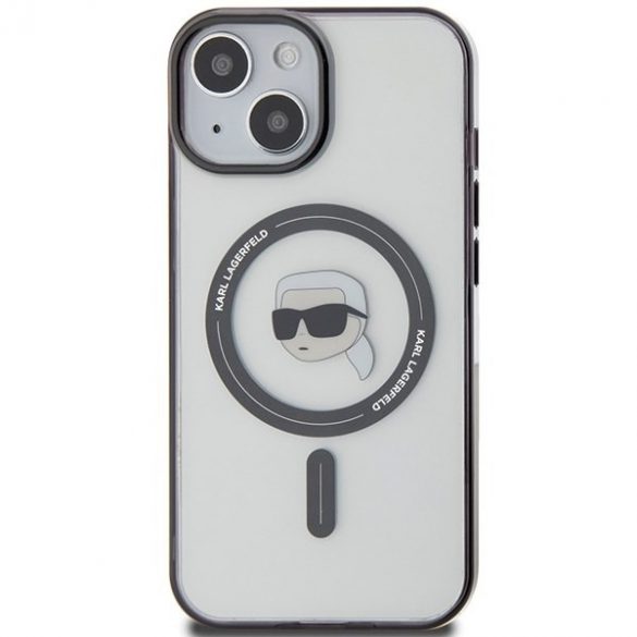 Karl Lagerfeld KLHMP15MHKHNOTK iPhone 15 Plus / 14 Plus 6.7"Husă rigidă transparentă IML Karl's Head MagSafe