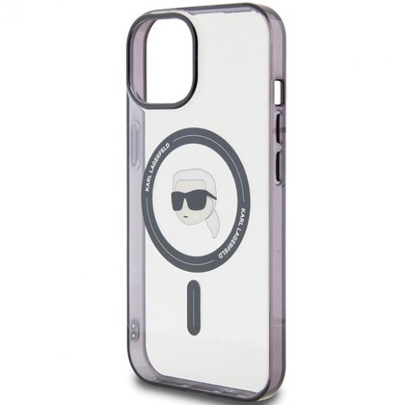 Karl Lagerfeld KLHMP15MHKHNOTK iPhone 15 Plus / 14 Plus 6.7"Husă rigidă transparentă IML Karl's Head MagSafe