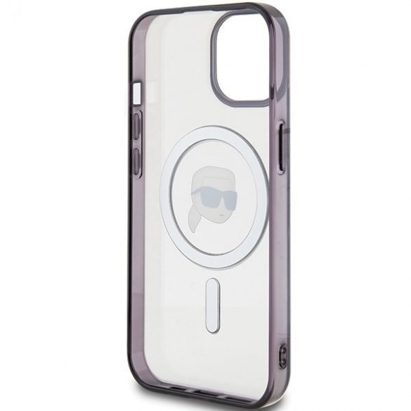 Karl Lagerfeld KLHMP15MHKHNOTK iPhone 15 Plus / 14 Plus 6.7"Husă rigidă transparentă IML Karl's Head MagSafe