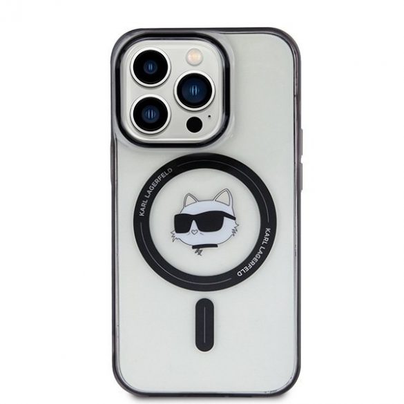 Karl Lagerfeld KLHMP15XHCHNOTK Husă rigidă transparentă pentru iPhone 15 Pro Max 6.7 IML Choupette's Head MagSafe"