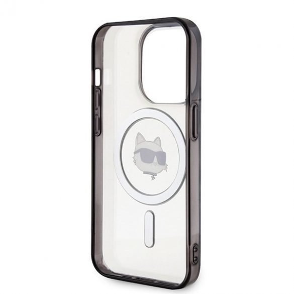 Karl Lagerfeld KLHMP15XHCHNOTK Husă rigidă transparentă pentru iPhone 15 Pro Max 6.7 IML Choupette's Head MagSafe"