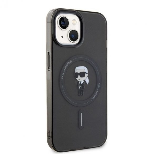 Karl Lagerfeld KLHMP15SHFCKNOK iPhone 15 / 14 / 13 6.1" czarny/negru hardcase IML Ikonik MagSafe