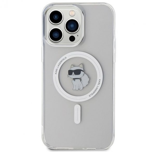 Karl Lagerfeld KLHMP15XHFCCNOT Carcasă rigidă transparentă pentru iPhone 15 Pro Max 6.7 IML Choupette MagSafe"