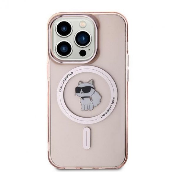 Karl Lagerfeld KLHMP14LHFCCNOP iPhone 14 Pro 6.1" rożowy/roz hardcase IML Choupette MagSafe