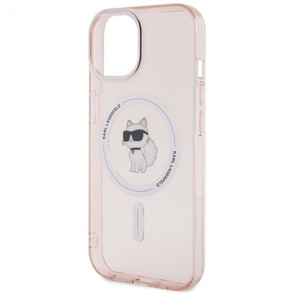 Karl Lagerfeld KLHMP15SHFCCNOP iPhone 15 / 14 / 13 6.1" roz/roz hard Husă IML Choupette MagSafe