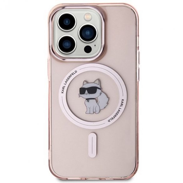 Karl Lagerfeld KLHMP15LHFCCNOP iPhone 15 Pro 6.1 roz/roz hard Husă IML Choupette MagSafe"