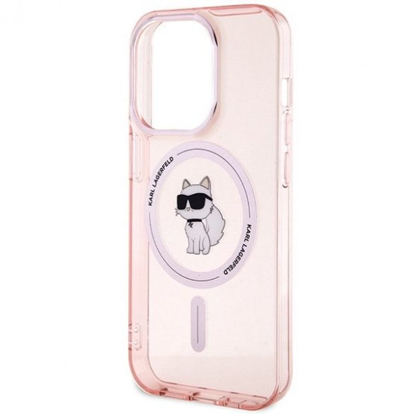 Karl Lagerfeld KLHMP15LHFCCNOP iPhone 15 Pro 6.1 roz/roz hard Husă IML Choupette MagSafe"