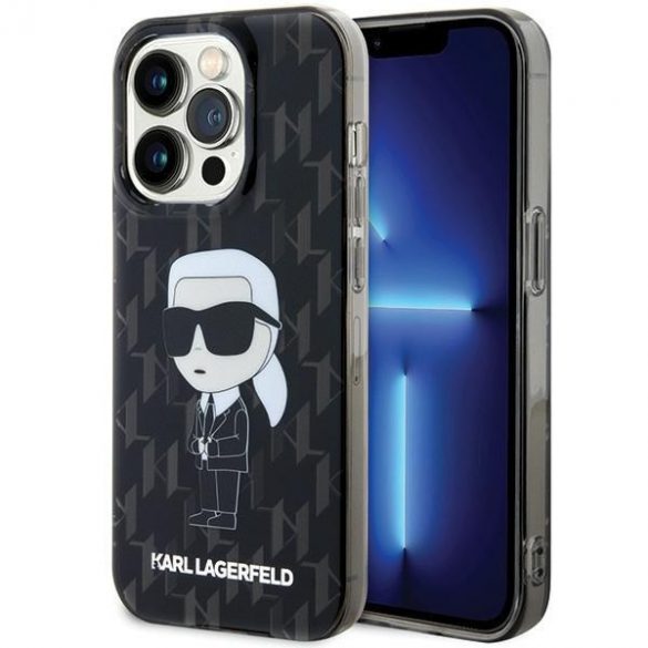 Karl Lagerfeld KLHCP15LHNKMKLK Husă rigidă transparentă pentru iPhone 15 Pro 6.1 Monogram Ikonik"