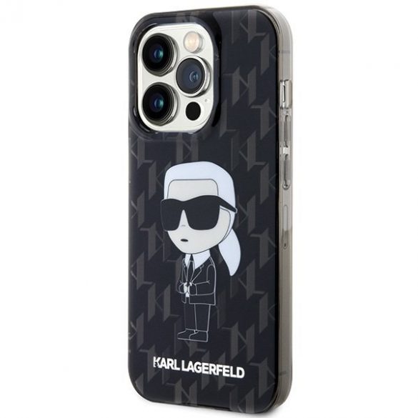 Karl Lagerfeld KLHCP15LHNKMKLK Husă rigidă transparentă pentru iPhone 15 Pro 6.1 Monogram Ikonik"