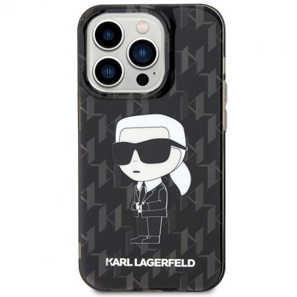 Karl Lagerfeld KLHCP15LHNKMKLK Husă rigidă transparentă pentru iPhone 15 Pro 6.1 Monogram Ikonik"