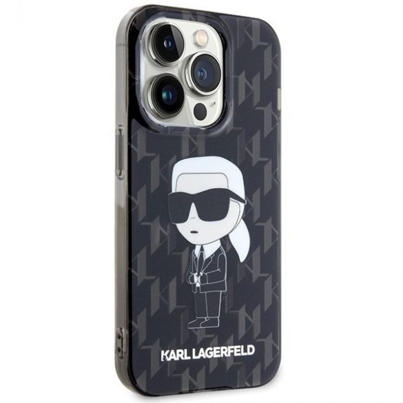 Karl Lagerfeld KLHCP15LHNKMKLK Husă rigidă transparentă pentru iPhone 15 Pro 6.1 Monogram Ikonik"