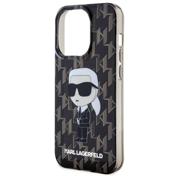 Karl Lagerfeld KLHCP15LHNKMKLK Husă rigidă transparentă pentru iPhone 15 Pro 6.1 Monogram Ikonik"