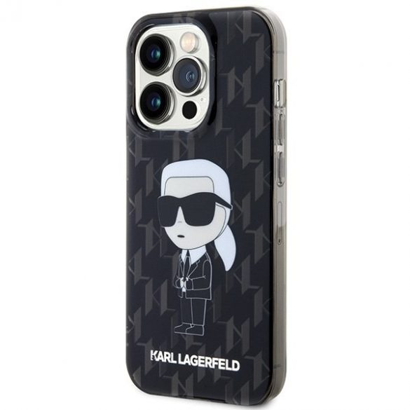 Karl Lagerfeld KLHCP15XHNKMKLK Husă rigidă transparentă pentru iPhone 15 Pro Max 6.7 Monogram Ikonik"