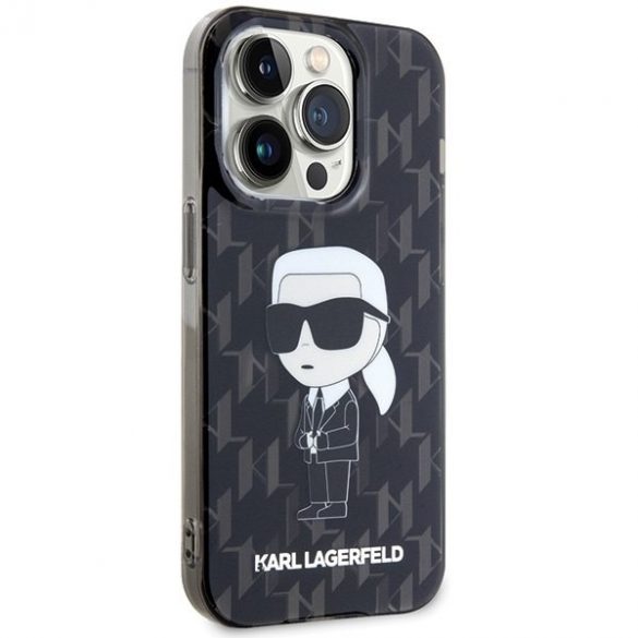 Karl Lagerfeld KLHCP15XHNKMKLK Husă rigidă transparentă pentru iPhone 15 Pro Max 6.7 Monogram Ikonik"