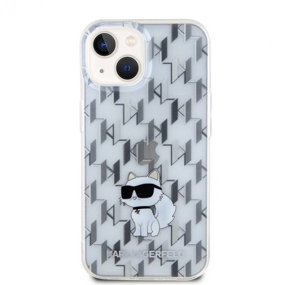 Karl Lagerfeld KLHCP15SHNCMKLT iPhone 15 / 14 / 13 6.1"Husătare transparentă Monogram Choupette