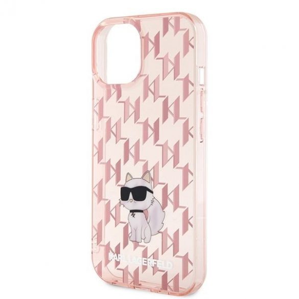 Karl Lagerfeld KLHCP15SHNCMKLP iPhone 15 / 14 / 13 6.1" roz/roz hard Husă Monogram Choupette