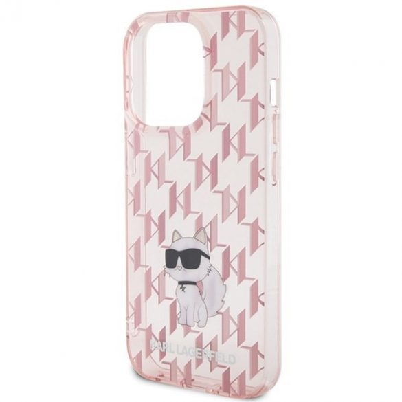 Karl Lagerfeld KLHCP15LHNCMKLP iPhone 15 Pro 6.1 roz/roz hard Husă Monogram Choupette"