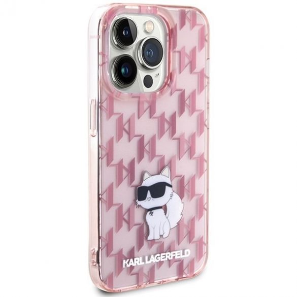 Karl Lagerfeld KLHCP15XHNCMKLP iPhone 15 Pro Max 6.7 roz/roz hard Husă Monogram Choupette"