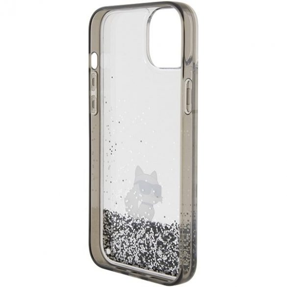 Karl Lagerfeld KLHCP15MLKCNSK iPhone 15 Plus / 14 Plus 6.7" transparent hard Husă Liquid Glitter Choupette