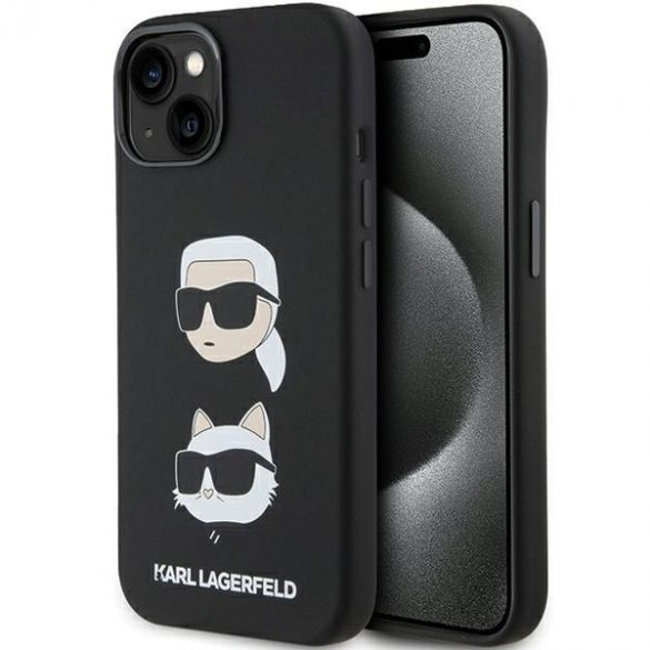 Karl Lagerfeld KLHCP15MSDHKCNK iPhone 15 Plus / 14 Plus 6.7" czarny/negru Silicon Karl&Chouette Head