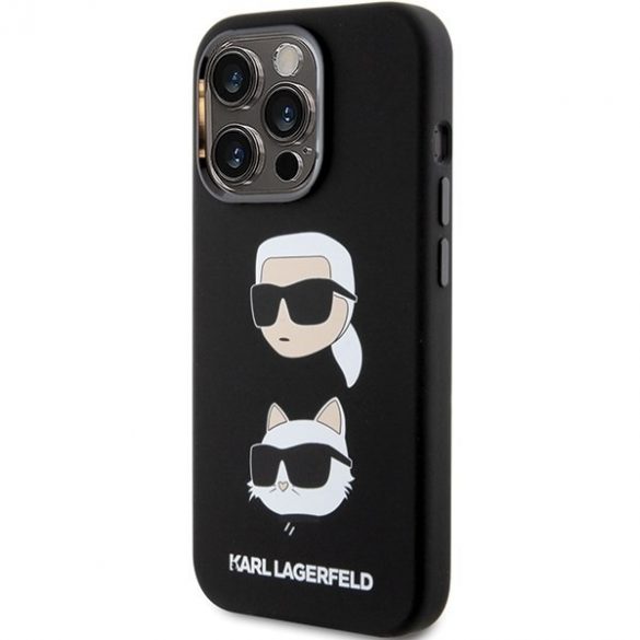 Karl Lagerfeld KLHCP15LSDHKCNK iPhone 15 Pro 6.1 czarny/negru Silicon Karl & Choupette Head"