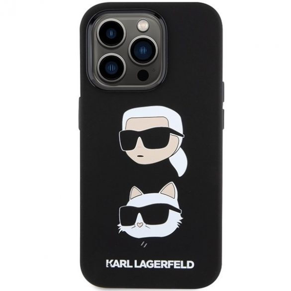 Karl Lagerfeld KLHCP15LSDHKCNK iPhone 15 Pro 6.1 czarny/negru Silicon Karl & Choupette Head"