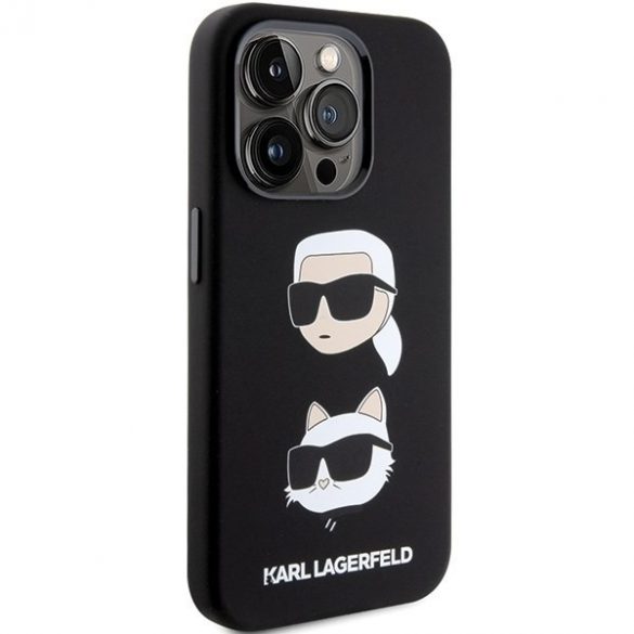 Karl Lagerfeld KLHCP15LSDHKCNK iPhone 15 Pro 6.1 czarny/negru Silicon Karl & Choupette Head"