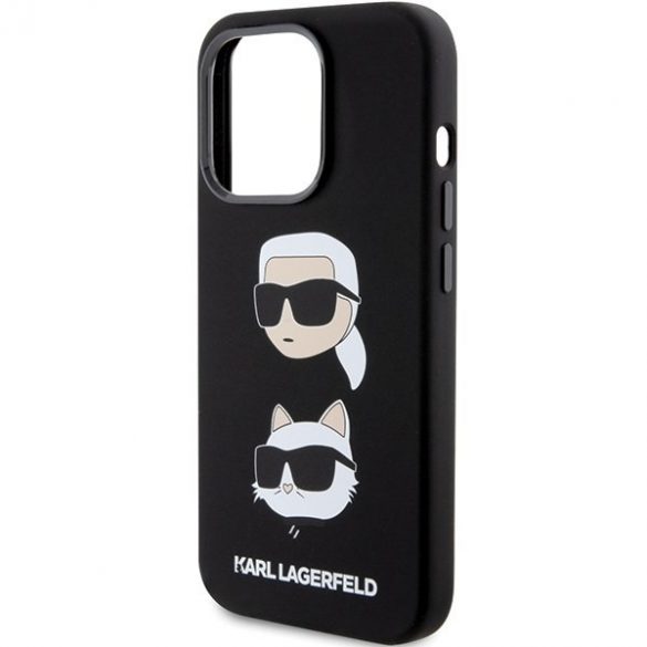 Karl Lagerfeld KLHCP15LSDHKCNK iPhone 15 Pro 6.1 czarny/negru Silicon Karl & Choupette Head"