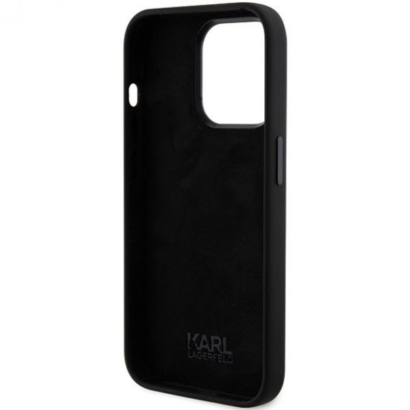 Karl Lagerfeld KLHCP15LSDHKCNK iPhone 15 Pro 6.1 czarny/negru Silicon Karl & Choupette Head"