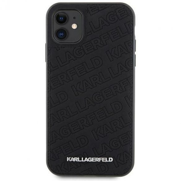 Karl Lagerfeld KLHCN61PQKPMK iPhone 11 / Xr 6.1 carcasă rigidă/neagră, model K matlasat"