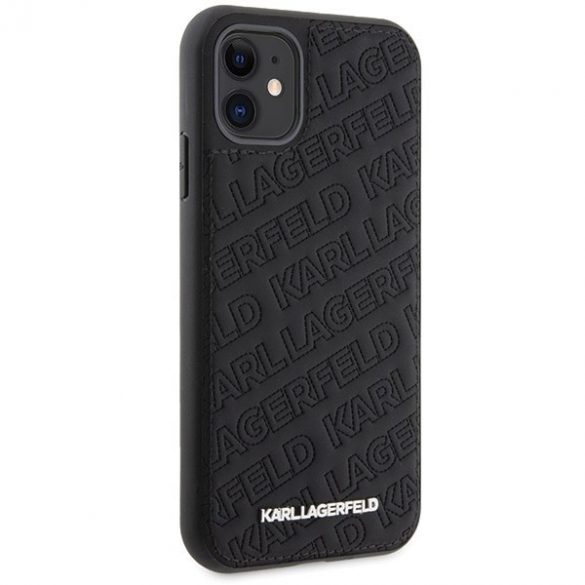 Karl Lagerfeld KLHCN61PQKPMK iPhone 11 / Xr 6.1 carcasă rigidă/neagră, model K matlasat"