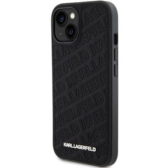 Karl Lagerfeld KLHCP15SPQKPMK iPhone 15 / 14 / 13 6.1" negru / negru hard Husă matlasat model K