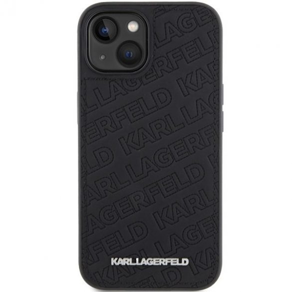 Karl Lagerfeld KLHCP15SPQKPMK iPhone 15 / 14 / 13 6.1" negru / negru hard Husă matlasat model K