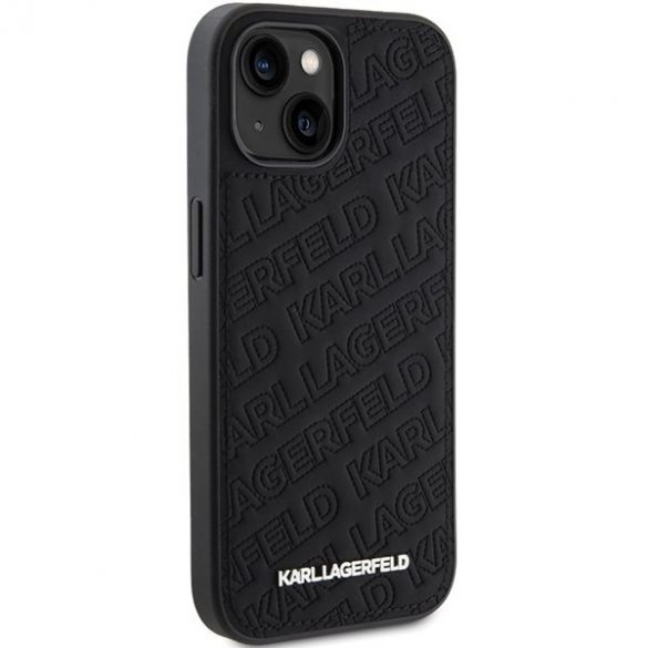 Karl Lagerfeld KLHCP15MPQKPMK iPhone 15 Plus / 14 Plus 6.7" carcasă/negru hardcase Quilted K Pattern