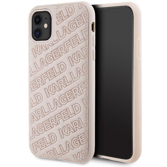 Karl Lagerfeld KLHCN61PQKPMP iPhone 11 / Xr 6.1 rożowy/roz Hardcase Quilted K Pattern"