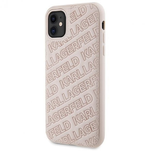 Karl Lagerfeld KLHCN61PQKPMP iPhone 11 / Xr 6.1 rożowy/roz Hardcase Quilted K Pattern"