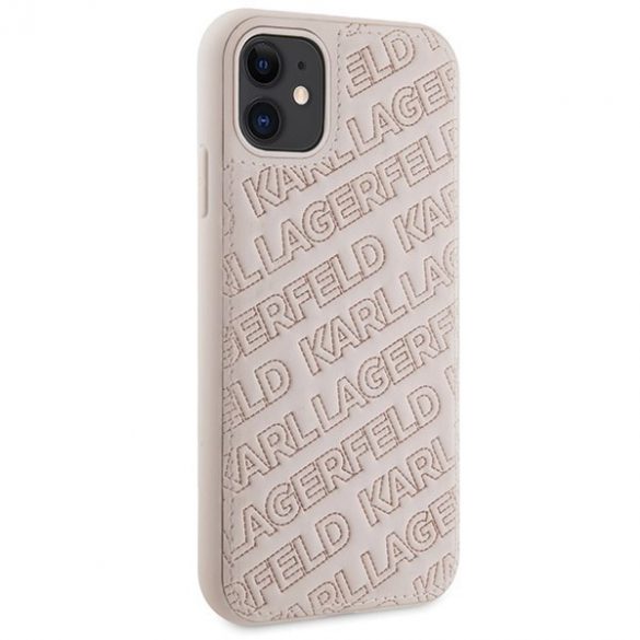 Karl Lagerfeld KLHCN61PQKPMP iPhone 11 / Xr 6.1 rożowy/roz Hardcase Quilted K Pattern"