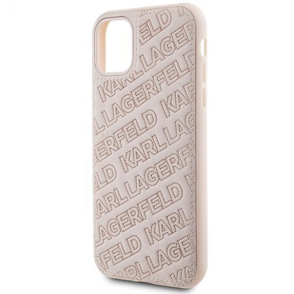 Karl Lagerfeld KLHCN61PQKPMP iPhone 11 / Xr 6.1 rożowy/roz Hardcase Quilted K Pattern"