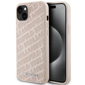 Karl Lagerfeld KLHCP15SPQKPMP iPhone 15 / 14 / 13 6.1" roz/roz hard Husă Quilted K Pattern