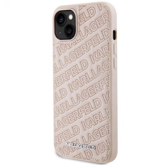 Karl Lagerfeld KLHCP15SPQKPMP iPhone 15 / 14 / 13 6.1" roz/roz hard Husă Quilted K Pattern