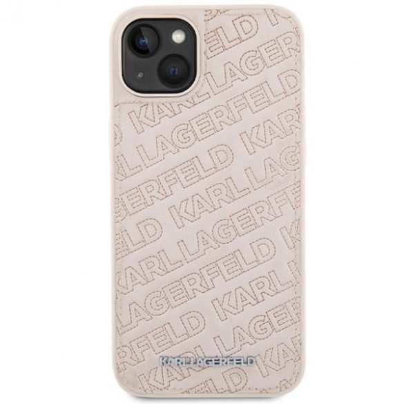 Karl Lagerfeld KLHCP15SPQKPMP iPhone 15 / 14 / 13 6.1" roz/roz hard Husă Quilted K Pattern