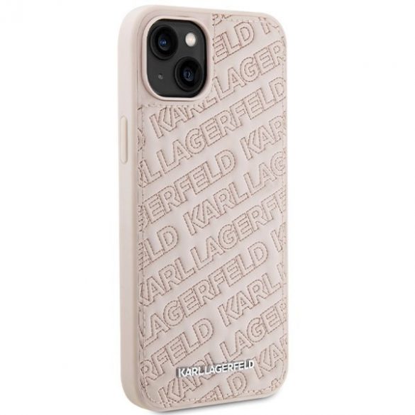 Karl Lagerfeld KLHCP15SPQKPMP iPhone 15 / 14 / 13 6.1" roz/roz hard Husă Quilted K Pattern