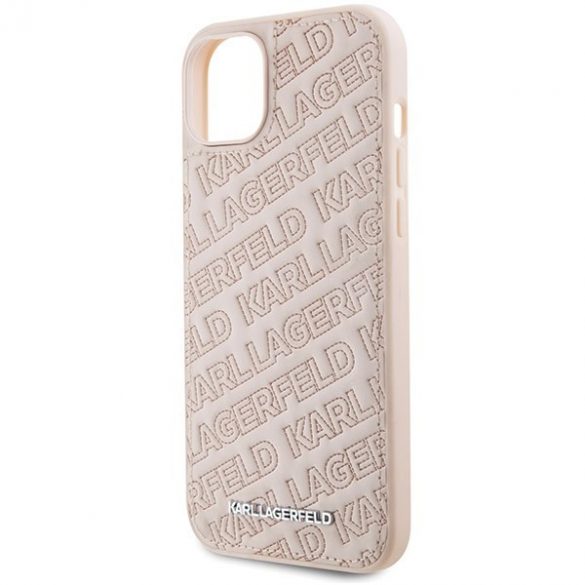 Karl Lagerfeld KLHCP15SPQKPMP iPhone 15 / 14 / 13 6.1" roz/roz hard Husă Quilted K Pattern