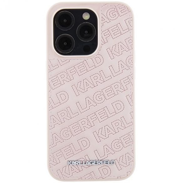 Karl Lagerfeld KLHCP15XPQKPMP iPhone 15 Pro Max 6.7 rożowy/roz Hardcase Quilted K Pattern"