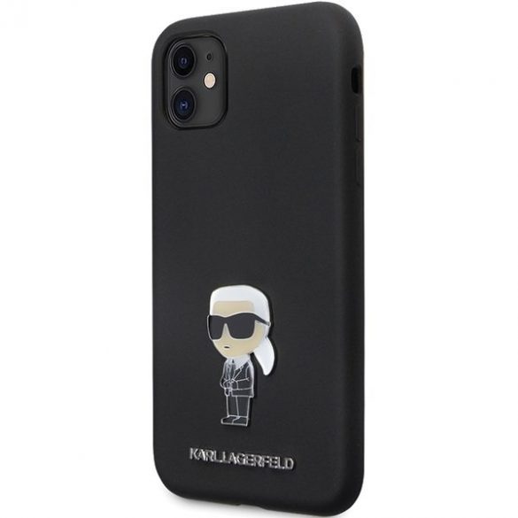 Karl Lagerfeld KLHCN61SMHKNPK iPhone 11 / Xr 6.1 czarny/negru Silicon Ikonik Metal Pin"