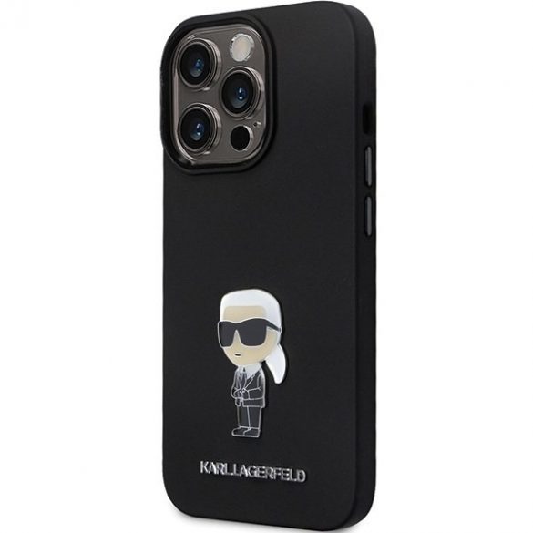 Karl Lagerfeld KLHCP13LSMHKNPK iPhone 13 Pro / 13 6.1 czarny/negru Silicon Ikonik Metal Pin"